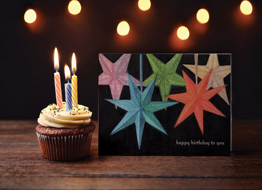 Star Lanterns Birthday Card