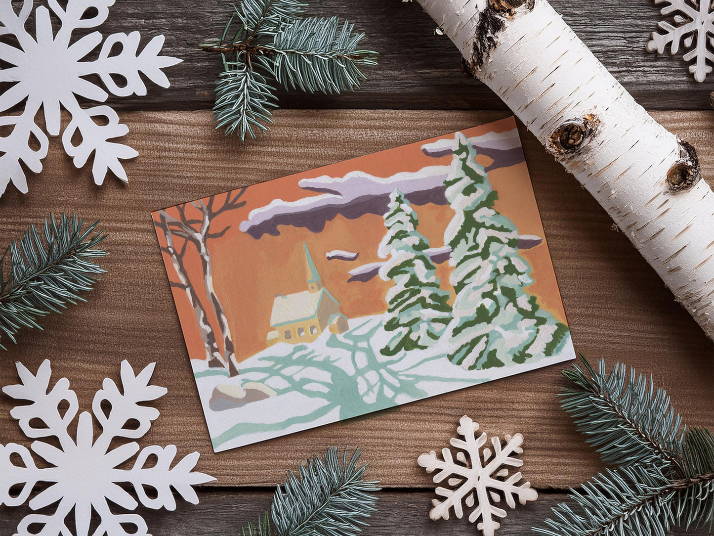 Snowy Morning Holiday Card