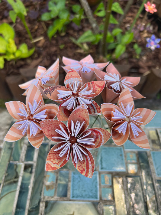 Carnelian Paper Flower